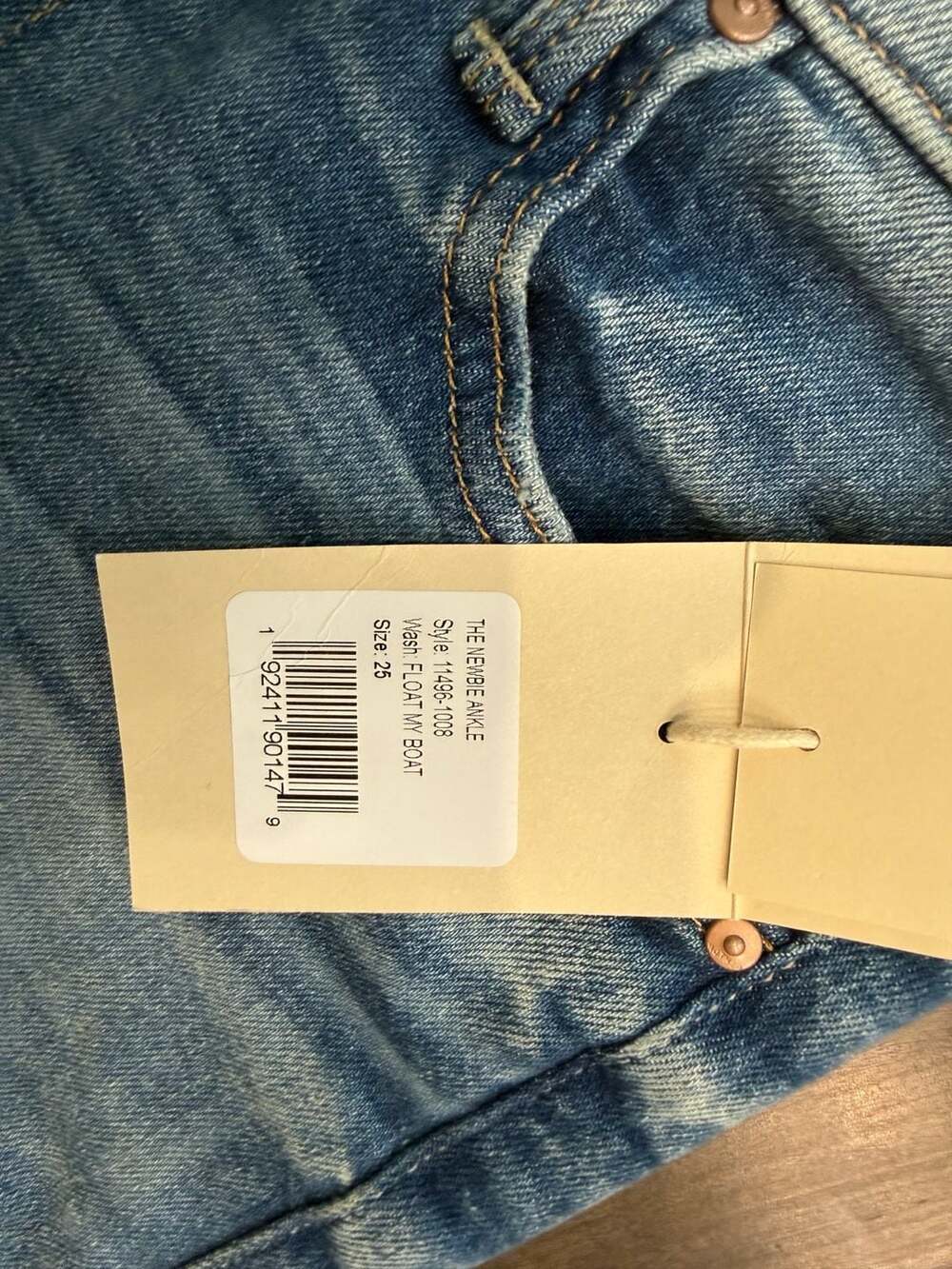 MOTHER The Newbie Ankle Jeans Size 25 Float My Boat - Picture 5 of 5